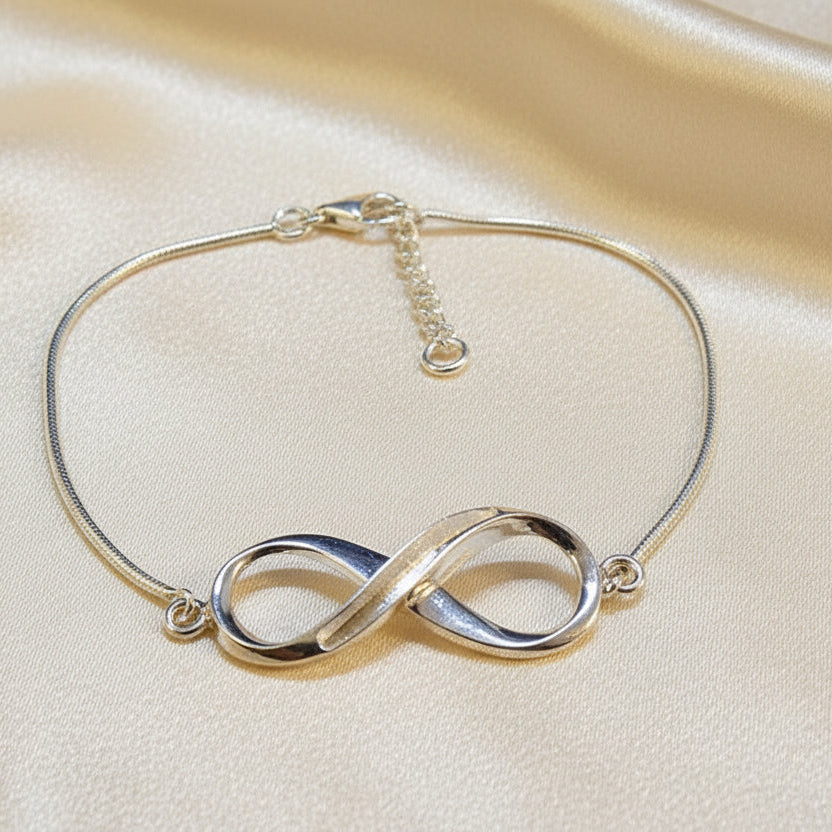 Silver Infinity Bracelet Ready for Resin