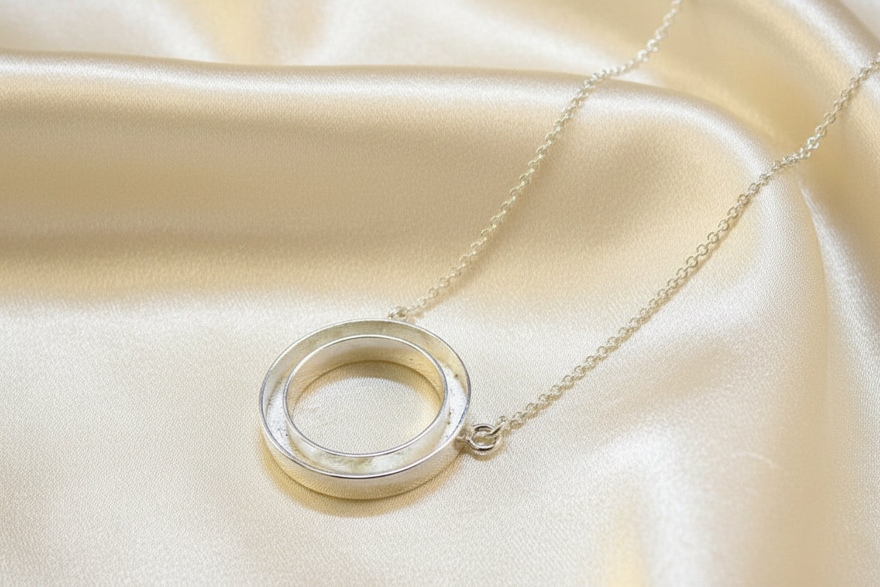 Silver Circle Of Life Pendant Suitable For Use With Resin