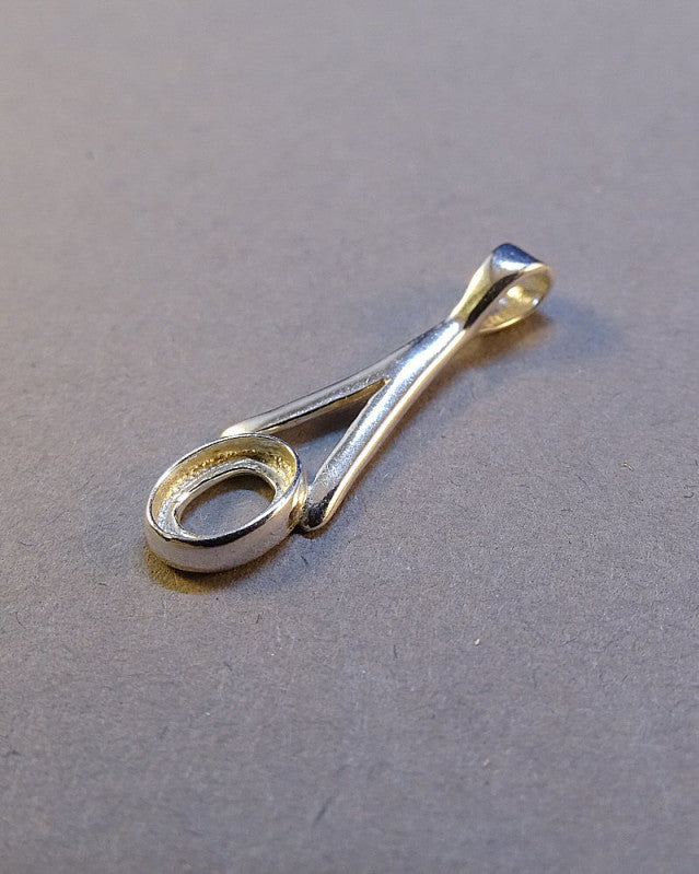 Very Popular Silver Pendant Setting For Approx 6x4 Cabochon