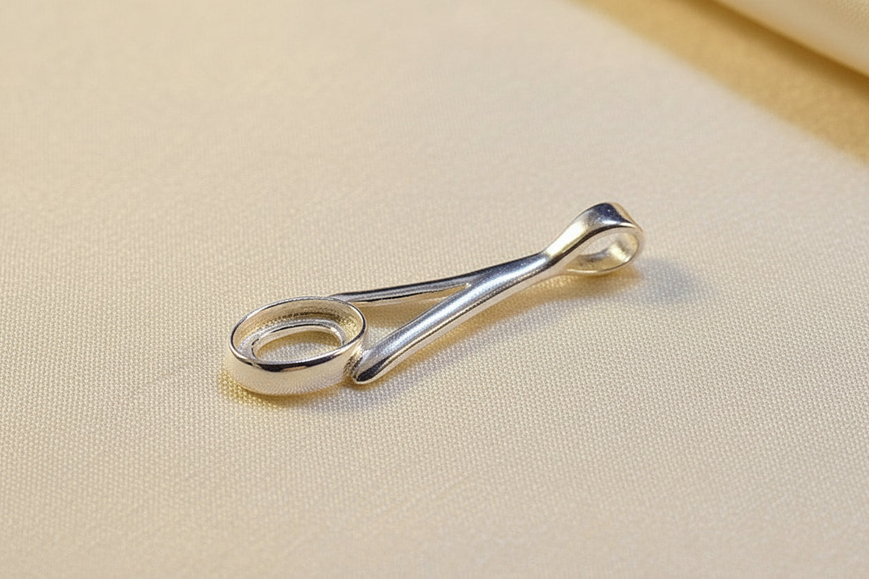 Very Popular Silver Pendant Setting For Approx 6x4 Cabochon