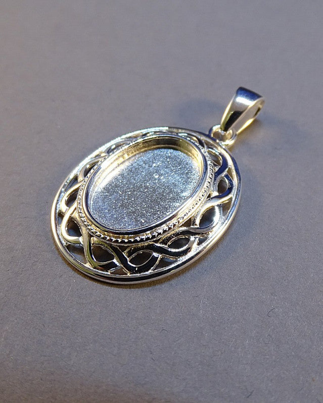 Celtic Pendant Mount For 14x10 Stone Or Resin