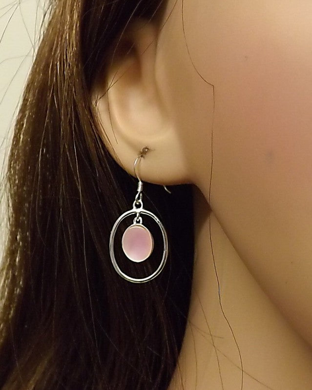 Solid Silver Swinging Drop Earring Setting For 10x8