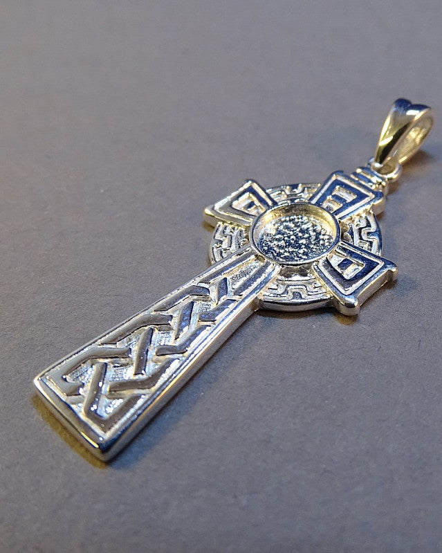 Silver Celtic Cross To Fit A 6mm Cabochon