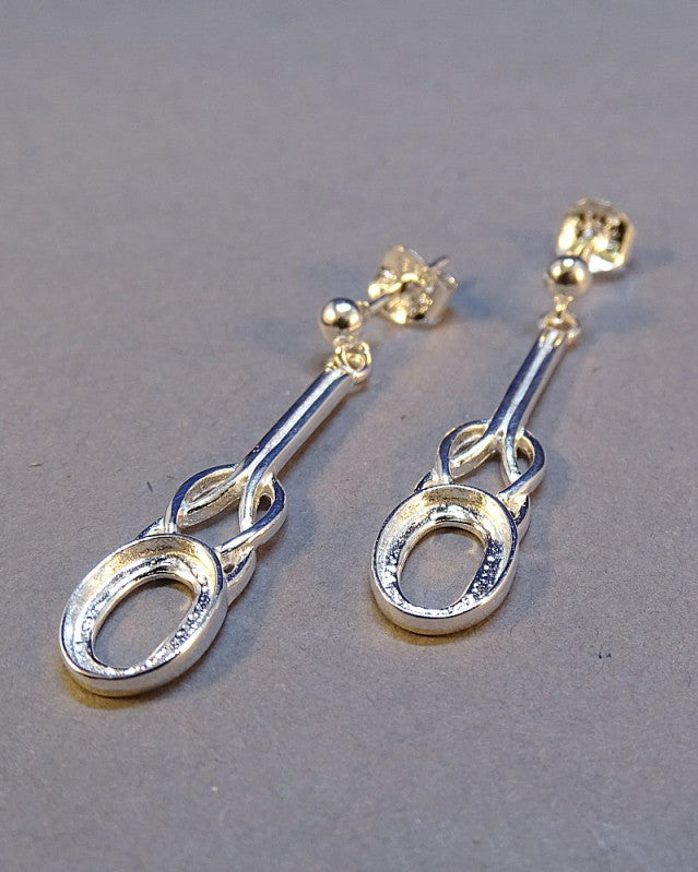 8X6 Celtic Drop Earring For Fitting Stones