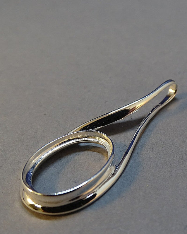 Silver Pendant Mount For 14x10 Stone