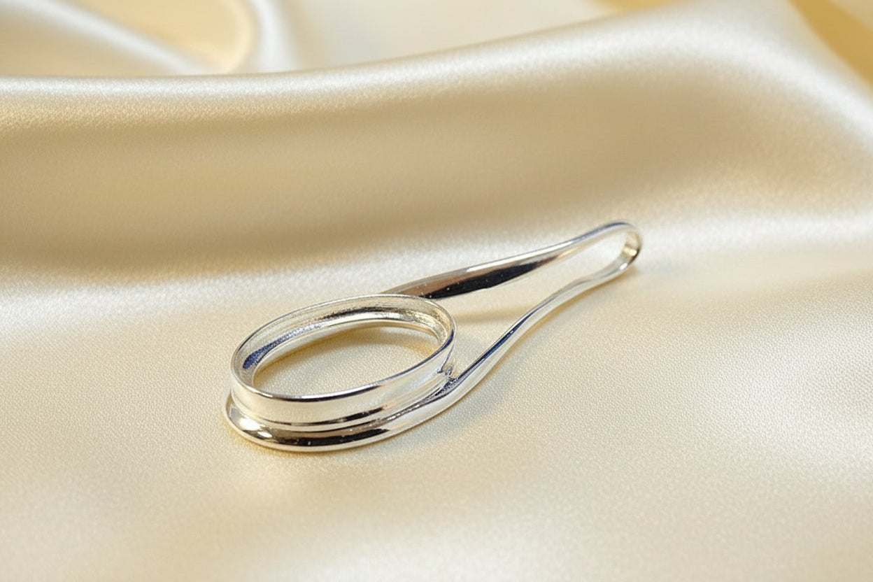 Silver Pendant Mount For 14x10 Stone