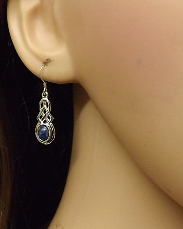 Celtic Silver Drop Fitting For 7x5 Cabochon