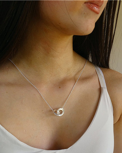 Stunning silver 925 double disc pendant for resin with cz