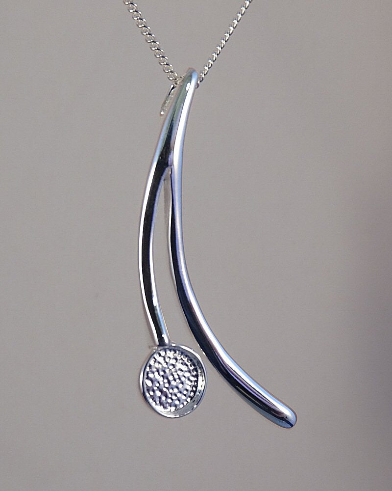 Silver Pendant Setting For A 6mm Cabochon