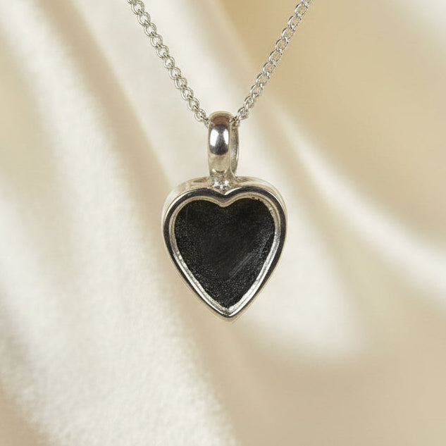 Solid Silver Self Fill Ashes Pendant with Heart Top