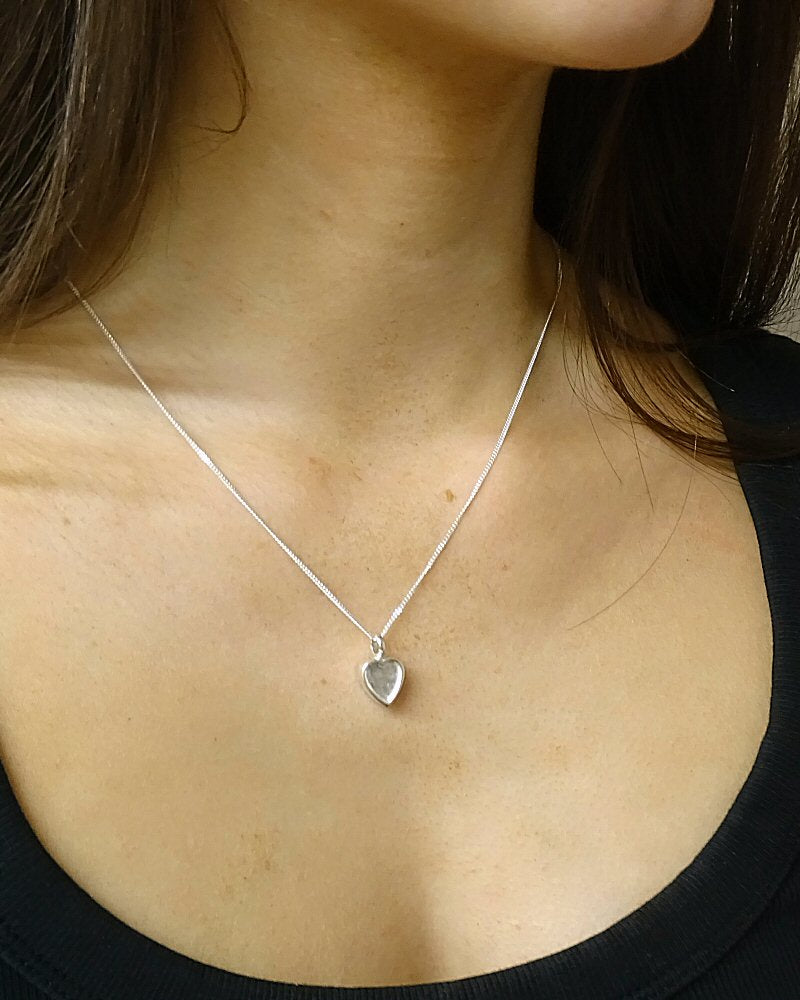 Solid Silver Self Fill Ashes Pendant with Heart Top