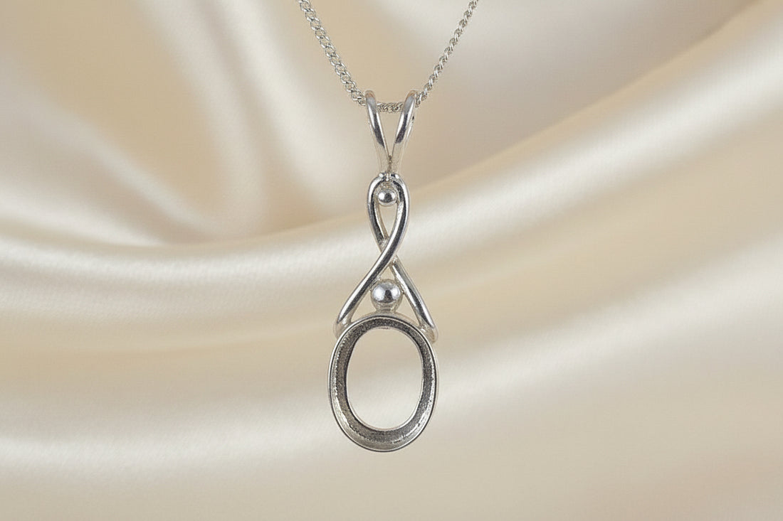 celtic pendant seting for 10x8 cabochon