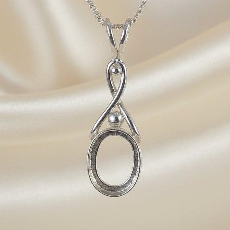 celtic pendant seting for 10x8 cabochon