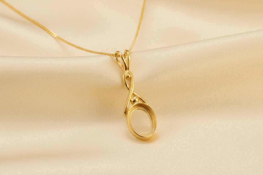 Solid Gold Celtic Pendant to fit 10x8