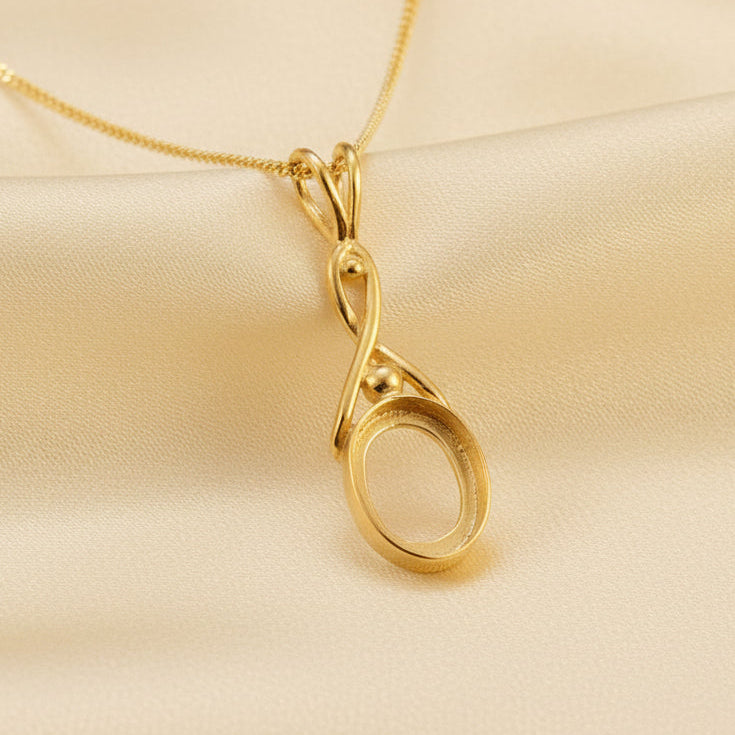 Solid Gold Celtic Pendant to fit 10x8