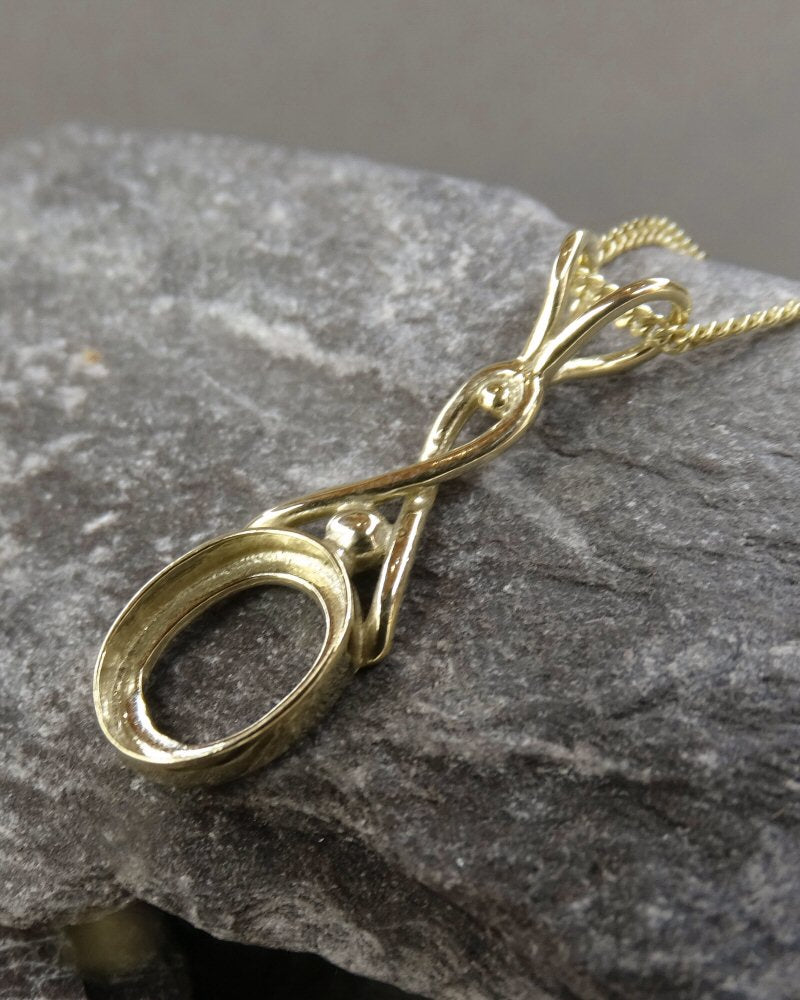Solid Gold Celtic Pendant to fit 10x8