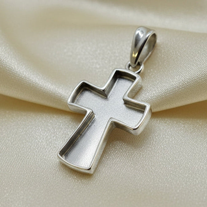 Solid Back Cross Mount Perfect for a Ashes Memorial Gift