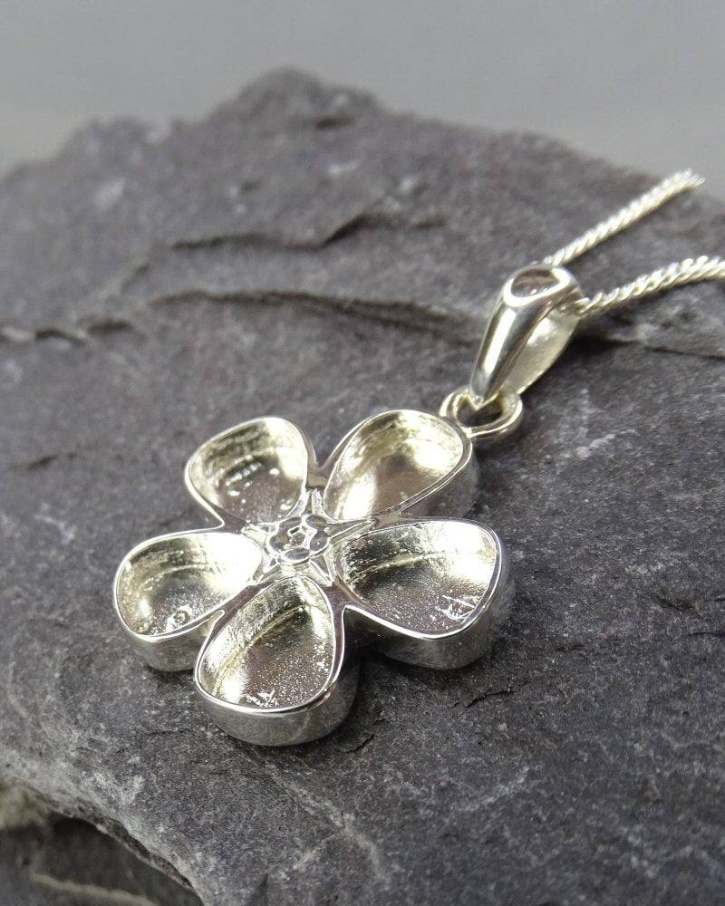 Silver Forget Me Not Pendant Suitable For Use With Resin