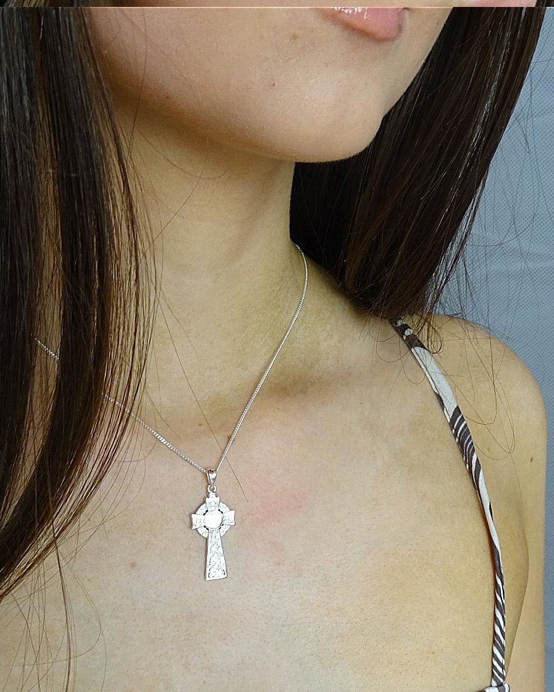 Silver Celtic Cross To Fit A 6mm Cabochon