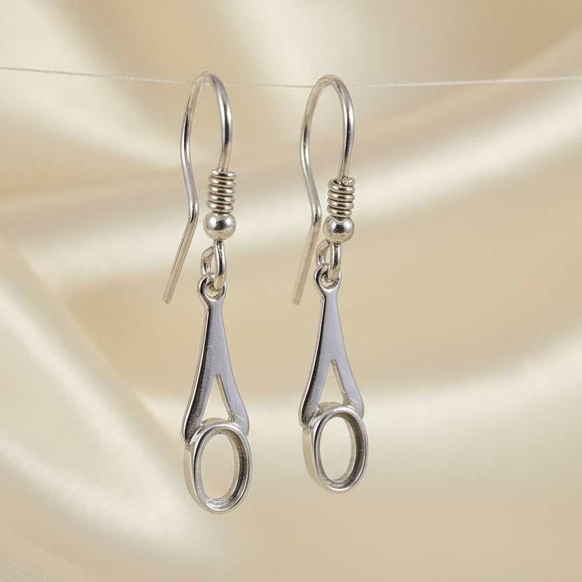 Silver Earrdrops Findings For 6x4 Stone