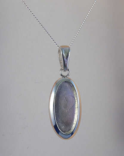 Solid Back Oval Pendant Setting 21x10