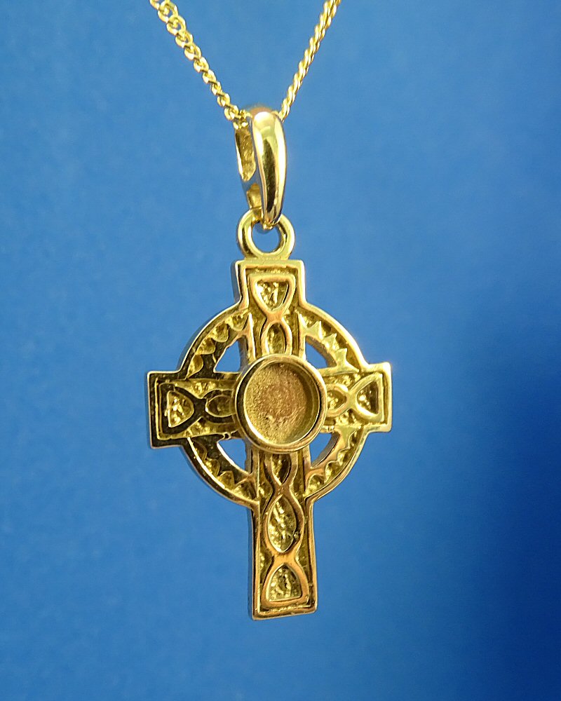 Gold Celtic Cross To Fit 5mm
