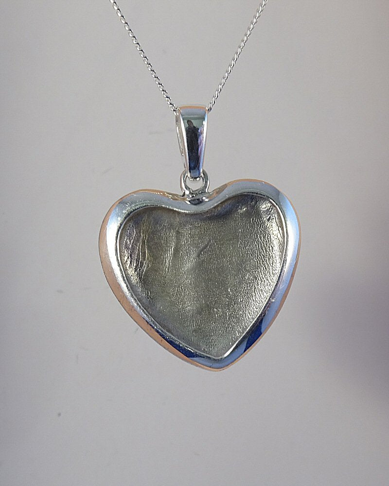 large silver memorial pendant for resin