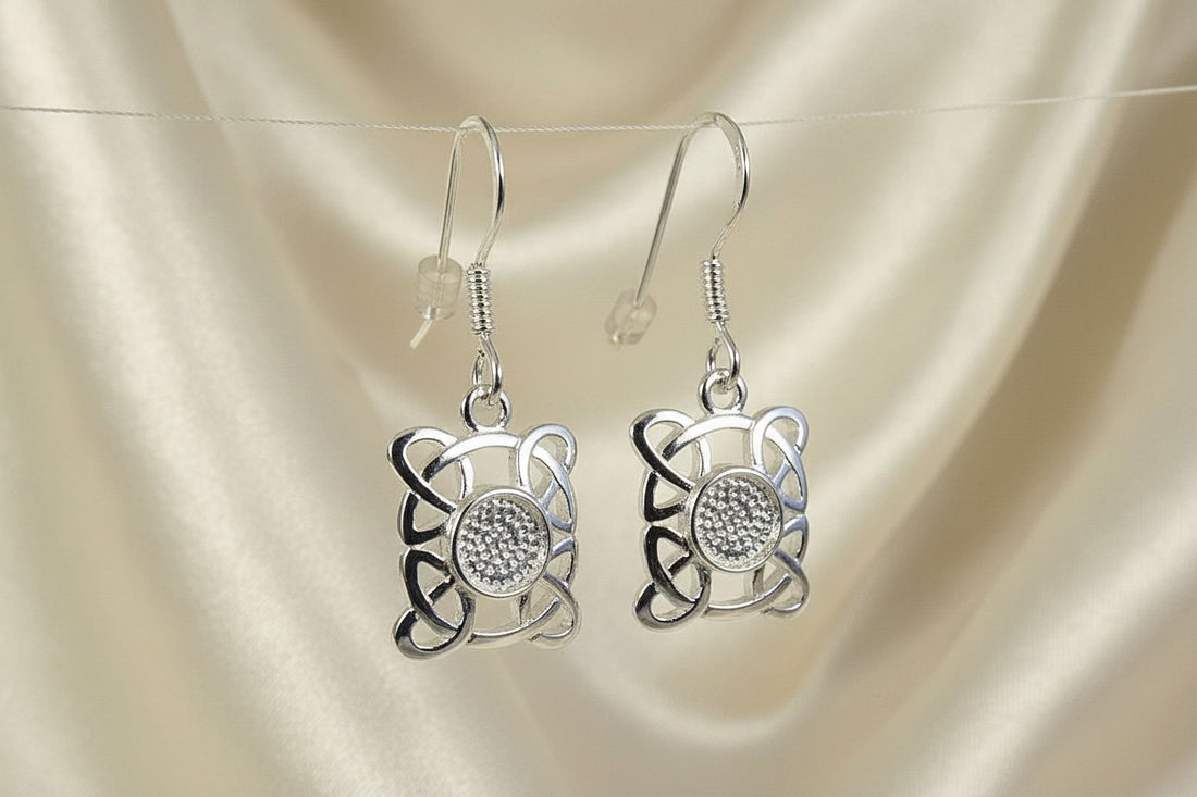 Celtic Drops Earring Castings To Fit 5mm Stone