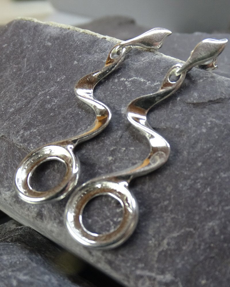 Modern Style Drop Earring Bezels For 10mm Stone