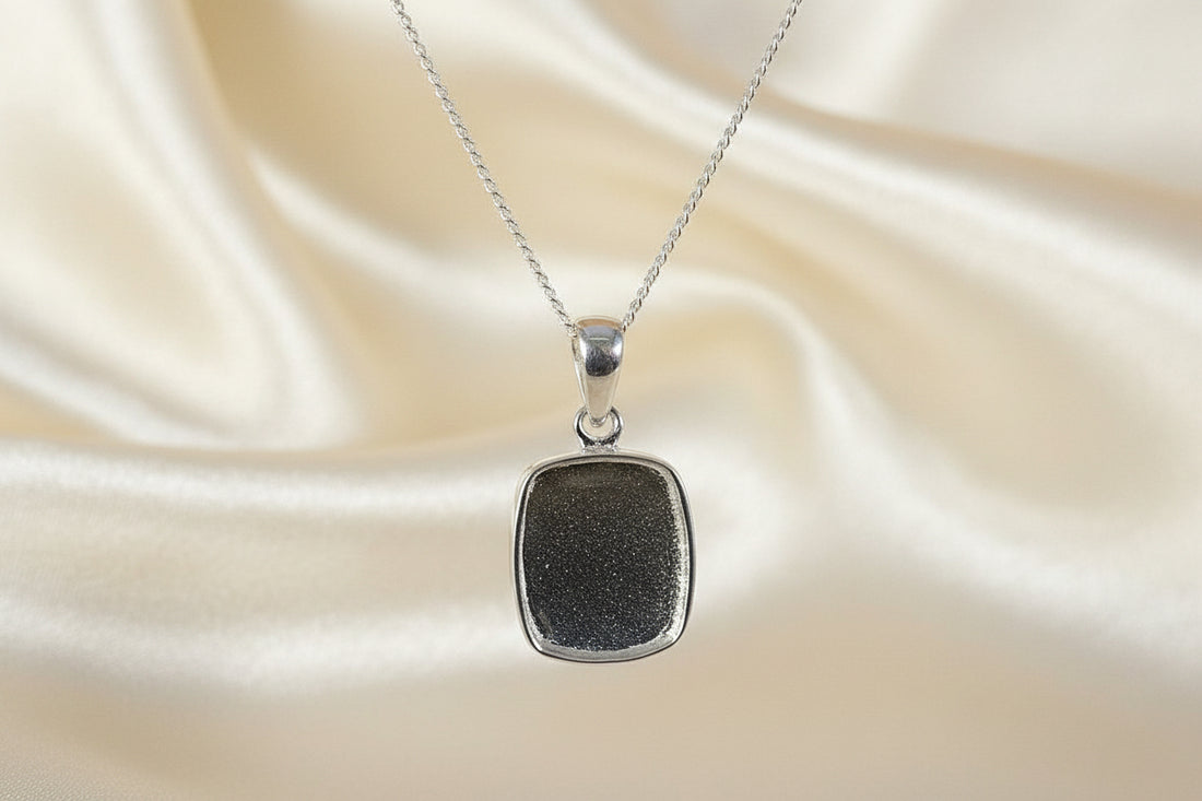 Silver 10x12 Rectangular Solid Back Pendant Bezel