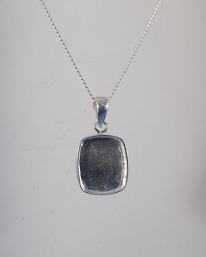 10x12 Rectangular Solid Back Pendant Bezel