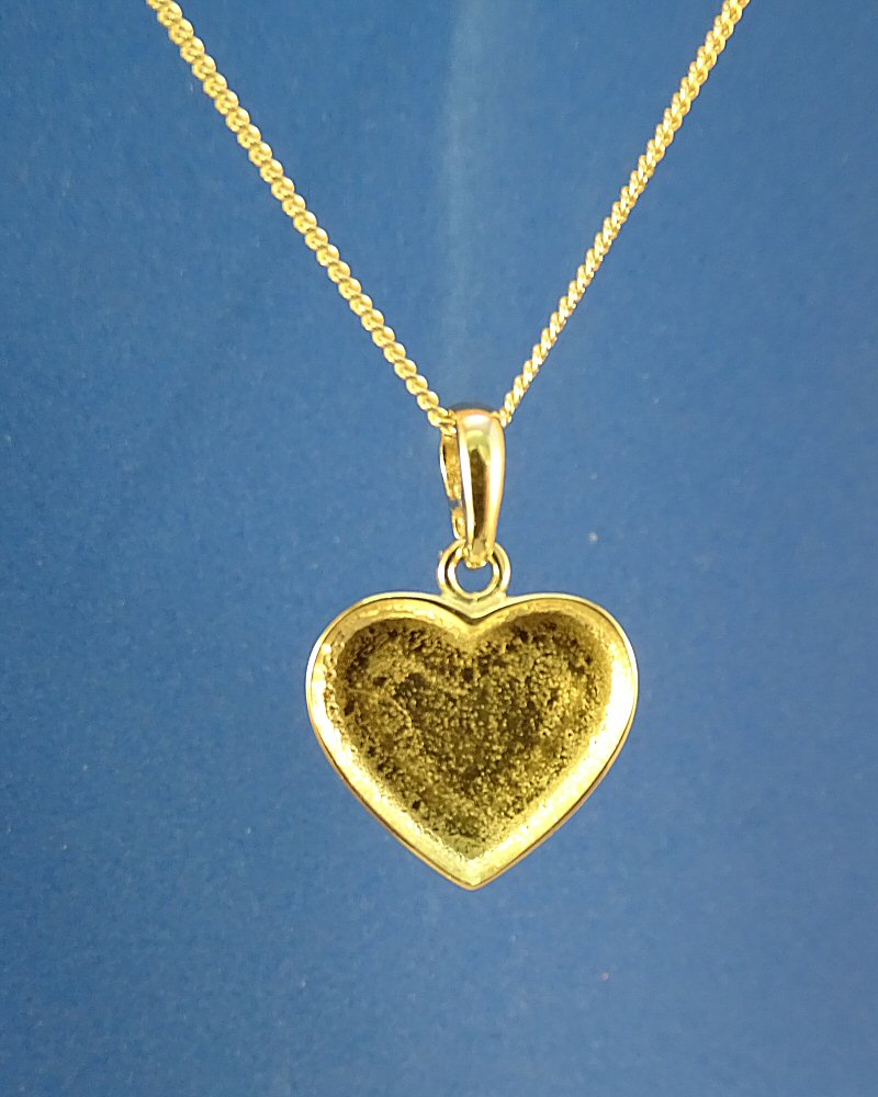 Solid 9ct Gold Heart Pendant Suitable For Resin