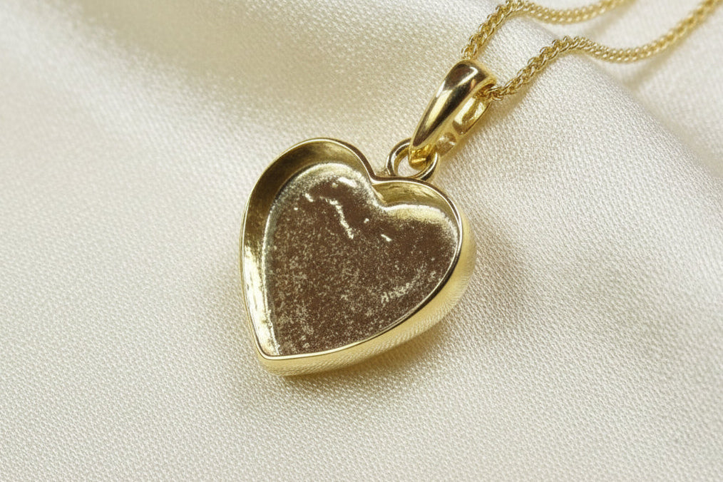 Solid 9ct Gold Heart Pendant Suitable For Resin