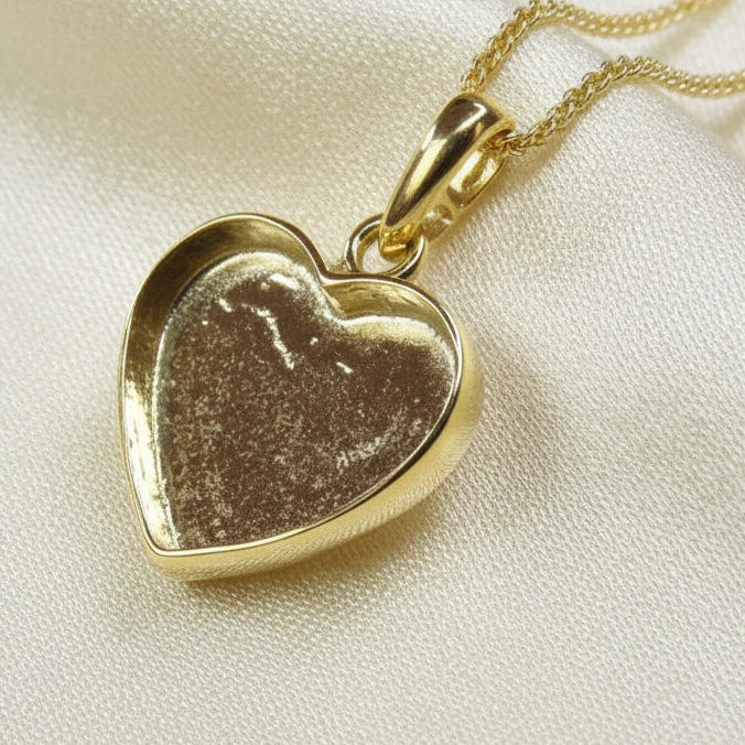Solid 9ct Gold Heart Pendant Suitable For Resin