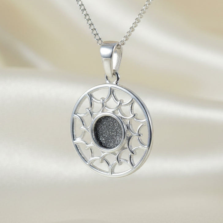 Stylish silver 925 pendant to fit 6mm cabochon or resin