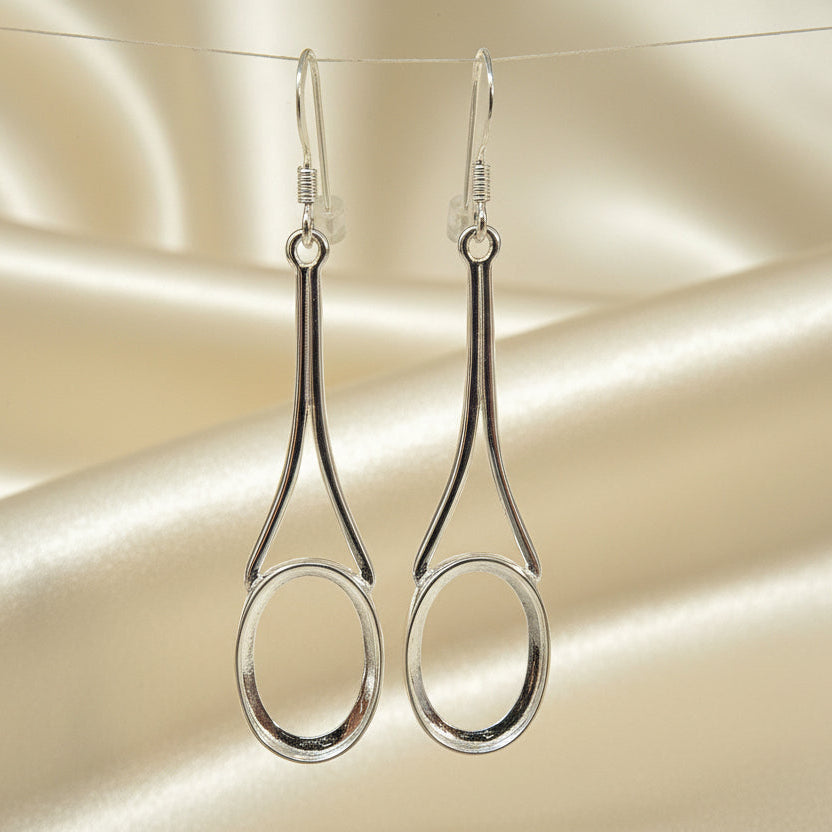 Drop Earring Bezels For 14x10 Stone