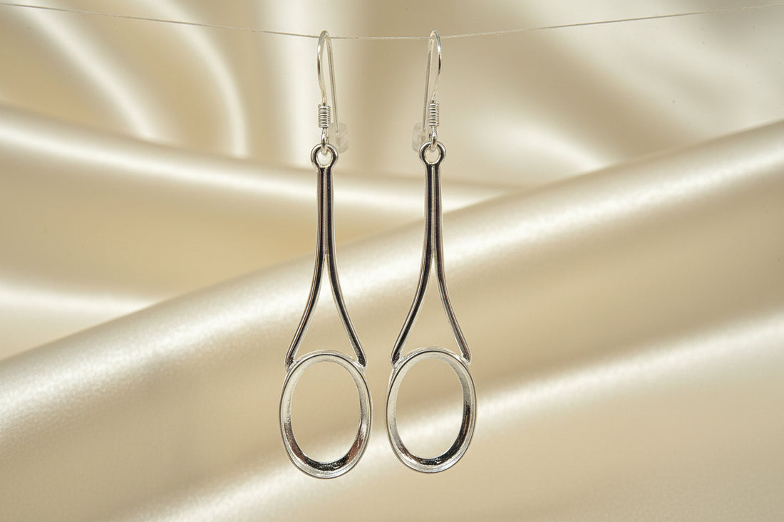 Drop Earring Bezels For 14x10 Stone