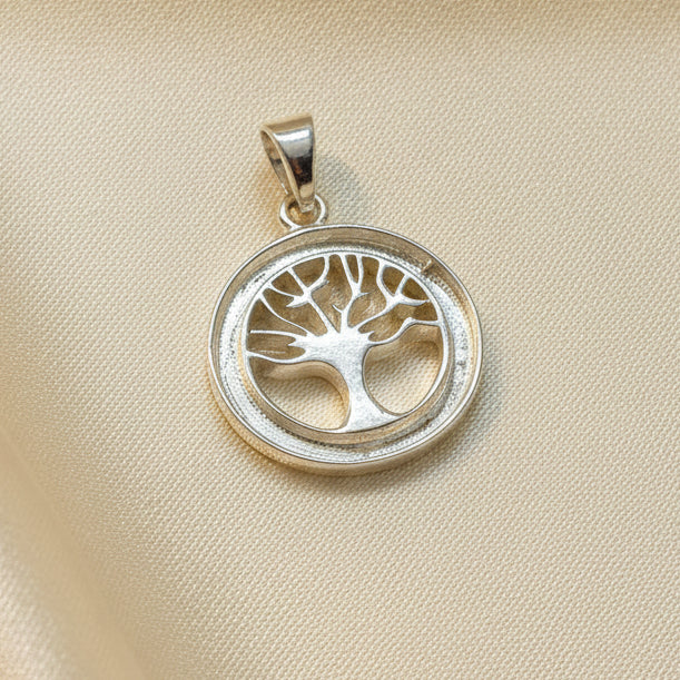 Solid Silver Tree of Life Pendant For Eesin