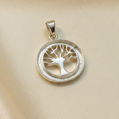 Solid Silver Tree of Life Pendant For Eesin