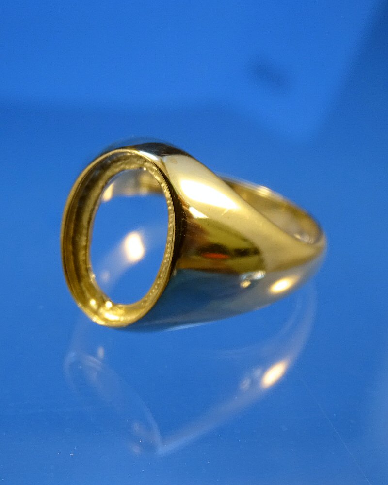 Solid Gold Gents Signet Ring To Fit 14x10