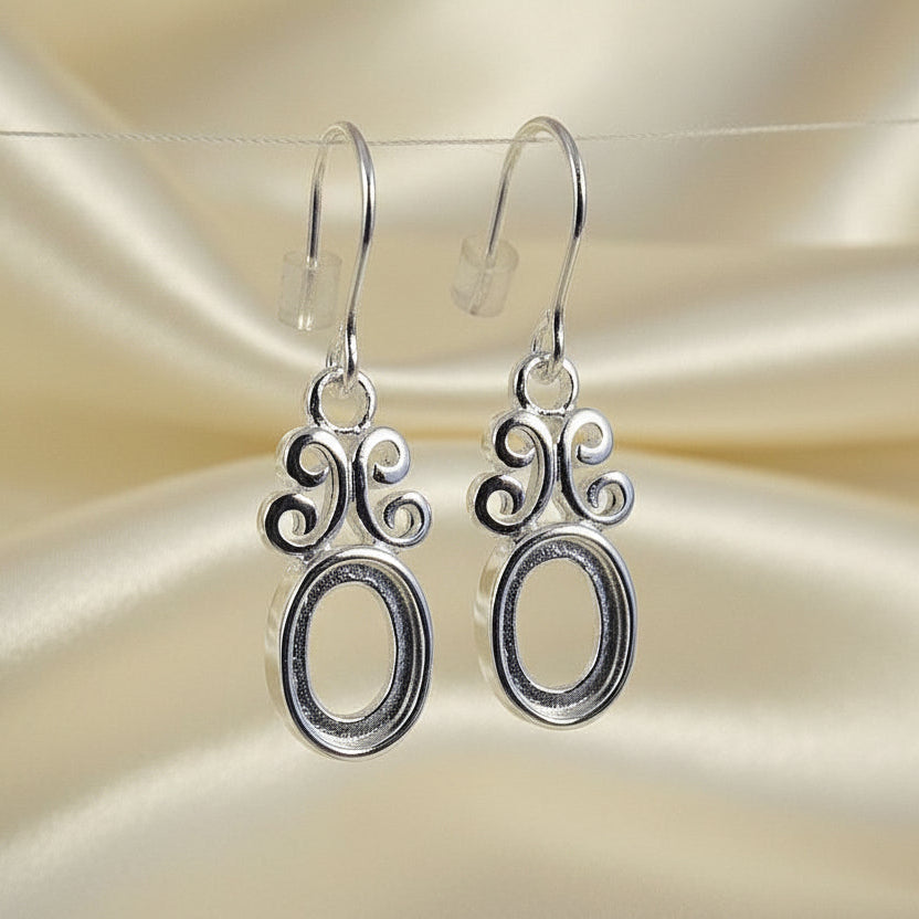 Drop Earrings Ready To Fit 8x6 Cabochons