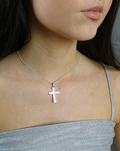 Silver Open Cross Perfect For Resin Work