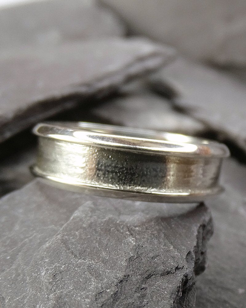 Solid Silver Wide Channel Ring Suitable For Resin