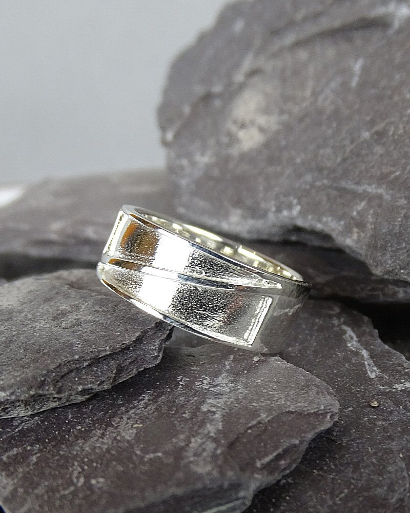 Solid silver Gents Chanel Ring Blank Suitable For Resin