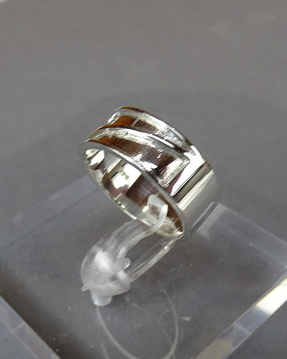 Solid silver Gents Chanel Ring Blank Suitable For Resin