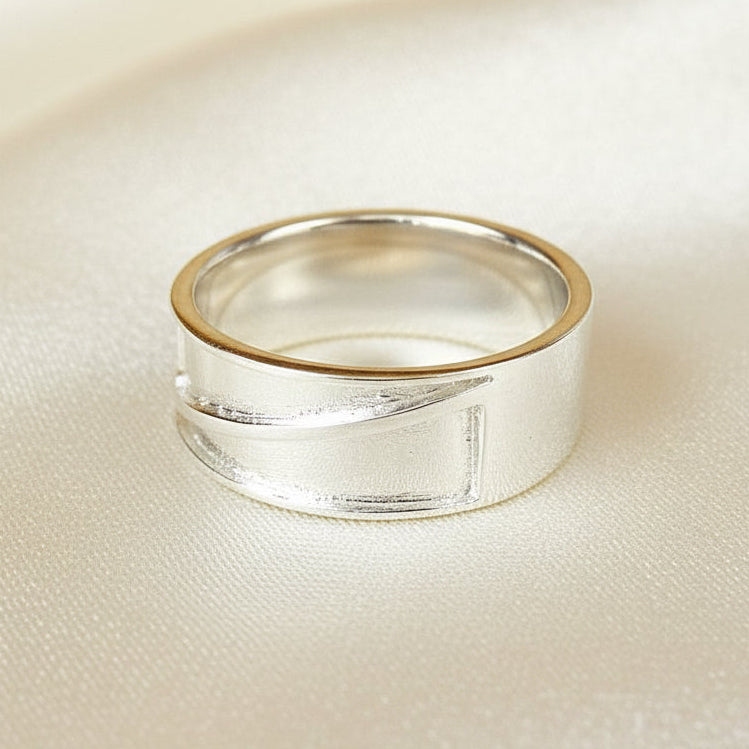 Solid silver Gents Chanel Ring Blank Suitable For Resin
