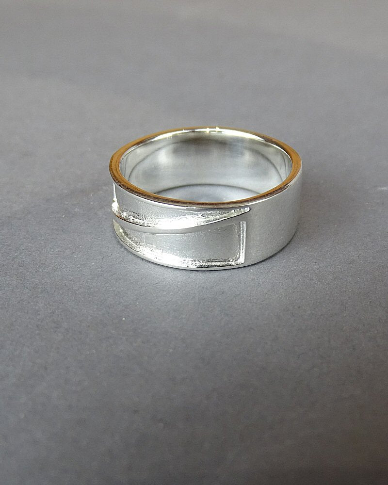 Solid silver Gents Chanel Ring Blank Suitable For Resin