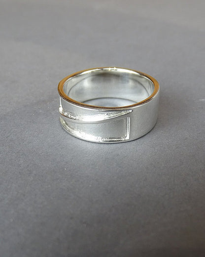 Solid silver Gents Chanel Ring Blank Suitable For Resin