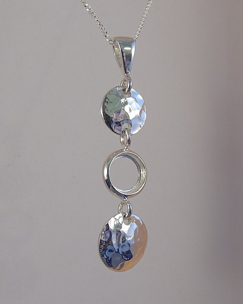 Long Silver Pendant Mount For 8mm Cabochon