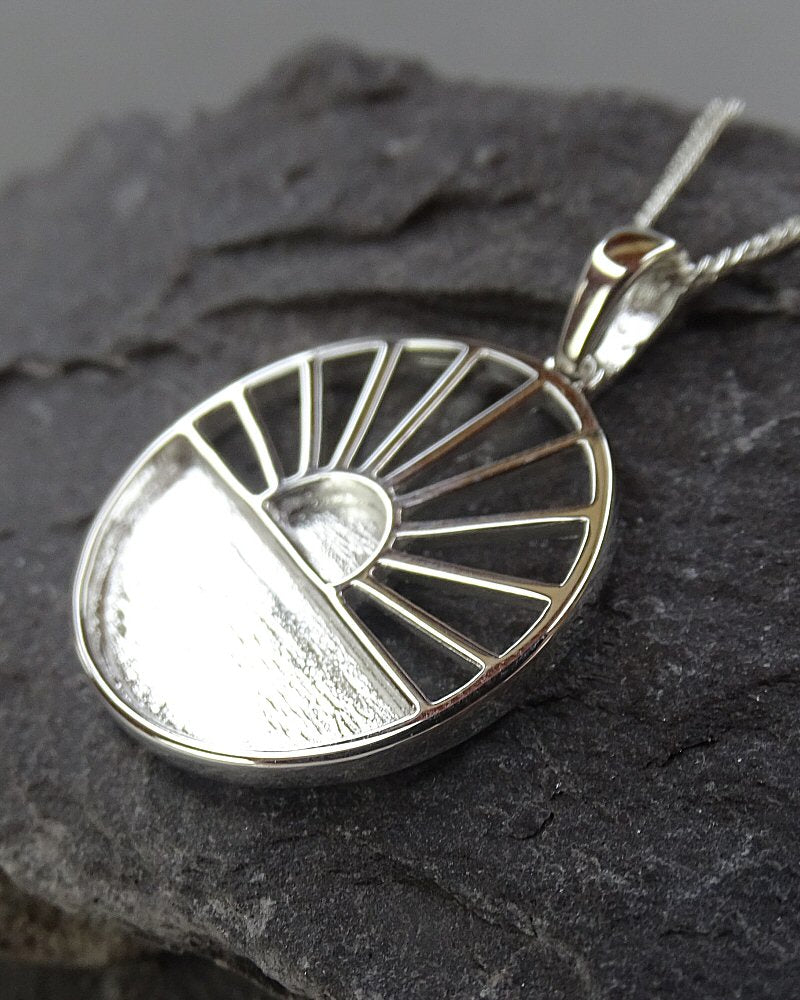 Solid Silver Sunset Pendant Suitable For Resin